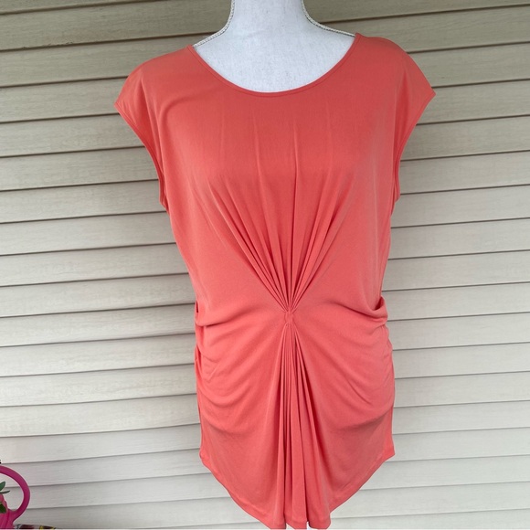 Lafayette 148 Silk Gathered Center Blouse Size M - Picture 1 of 13